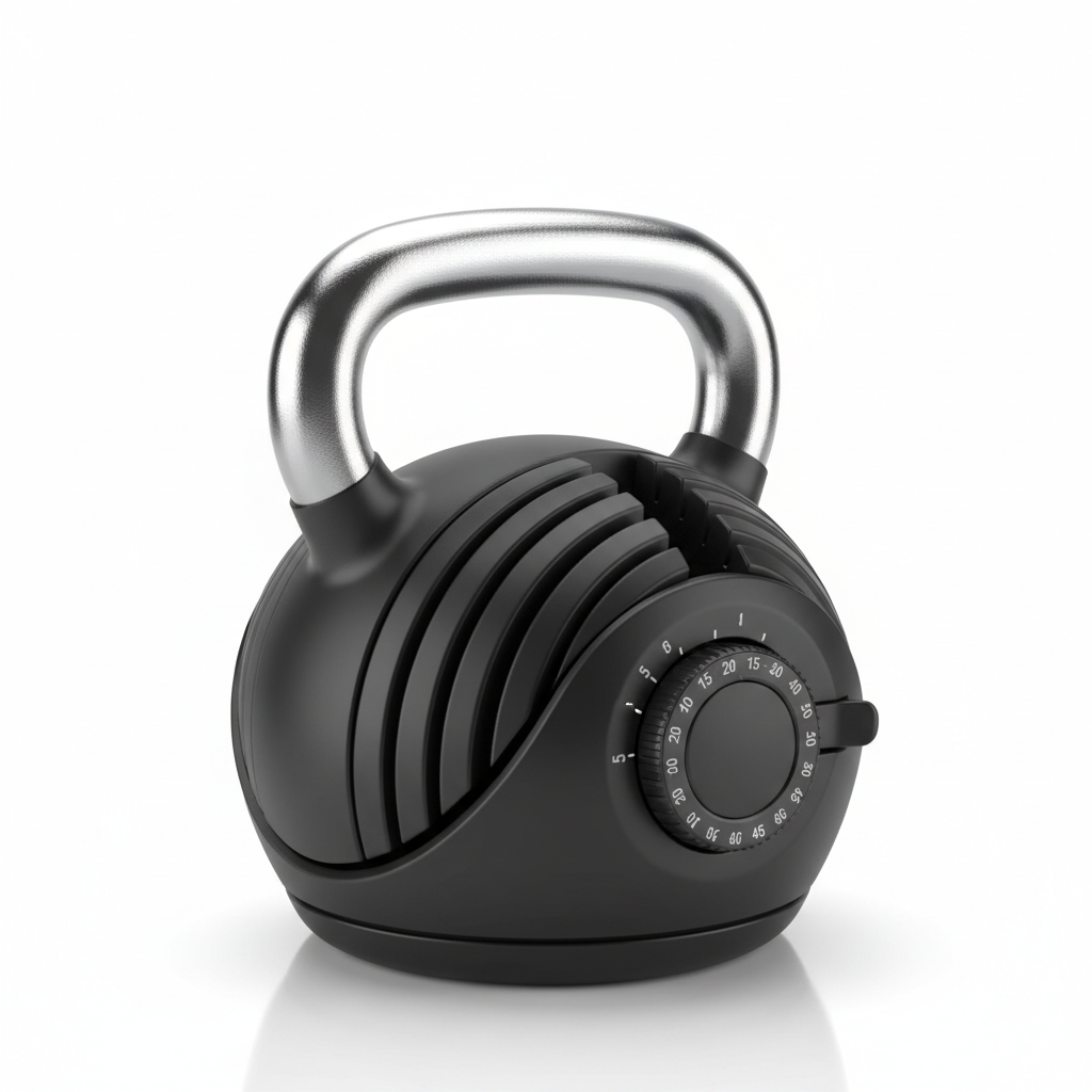 Adjustable kettlebell with weight adjustment system